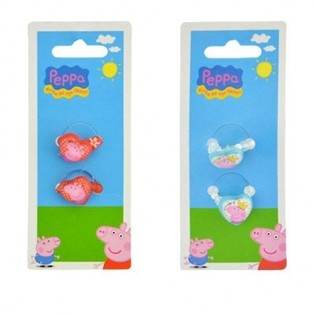 2-DELIGE PEPA PIG KINDERRINGEN SETS (24st.)