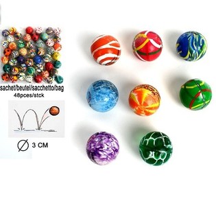 MIX UITDEEL STUITERBALLEN - &Oslash; 3 CM. (48st.)