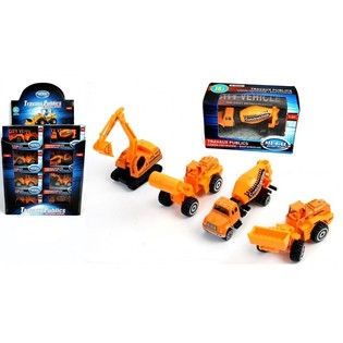 DIE CAST METALEN MIX BOUWVOERTUIGEN IN DISPLAY (24st.)
