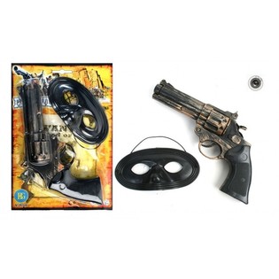 WESTERN PISTOOL + MASKER OP KAART (12st.)