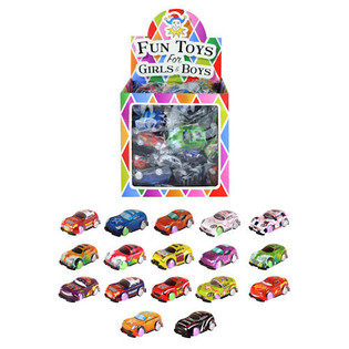 STOERE KLEINE PULL BACK AUTO&rsquo;S  IN DISPLAY (48st.)