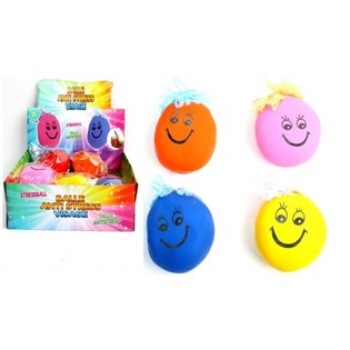 VROLIJKE GROTE KNEEDBALLEN / STRESSBALLEN IN DISPLAY (12st.)