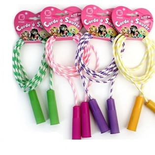 GEKLEURD SPRINGTOUW, 2.10 Meter Lang (24st.)