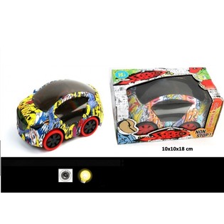 BUMP & GO GRAFFITI AUTO, VOORZIEN VAN LICHT & GELUID (6st.)