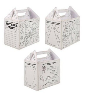 MENUBOX &ndash; HAPPY BIRTHDAY &ndash; ZELF INKLEUREN - 14 x 9.5 x 18 Cm (24st.)