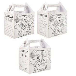 MENUBOX &ndash; PRINCESSEN &ndash; ZELF INKLEUREN - 14 x 9.5 x 18 Cm (24st.)