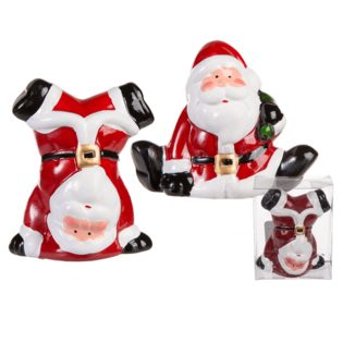CERAMIC KERSTMANNEN IN GIFTBOX,  Ca. 9 Cm. (24st.)