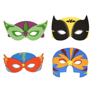 MIX SUPERHELDEN MASKERS VAN FOAM (24st.)