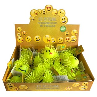 LICHTGEVENDE SMILEY PUFFER BALLEN IN DISPLAY (12st.)