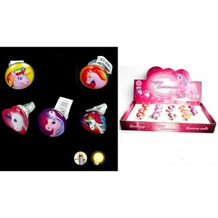 LICHTGEVENDE LED UNICORN / EENHOORN KINDER RINGEN IN DISPLAY (50st.)