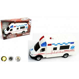 GROTE FRICTIE AMBULANCE MET LICHT EN GELUID (6st.)