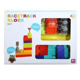 RACEBAAN BOUWBLOKKEN SET, VOOR KINDEREN VANAF 18 MAANDEN (2st.)