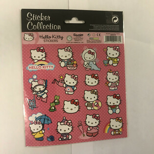 GROTE HELLO KITTY STICKER VELLEN,  20x16 Cm. (10st.)