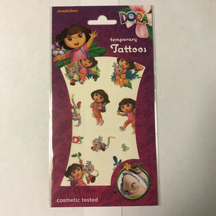 TATTOO STICKERS SET:  DORA, 20 x 10 Cm. (10st.)