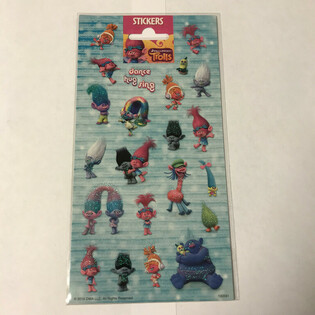 STICKERVEL: TROLLS,  Afm. 20 x 10 Cm. (10st.)