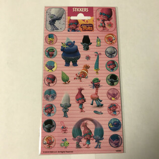 STICKERVEL: TROLLS,  Afm. 20 x 10 Cm. (10st.)