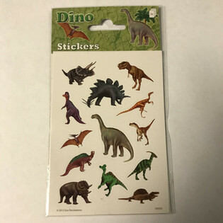 STICKERVEL: DINOSAURUS,  Afm. 16 x 9 Cm. (10st.)