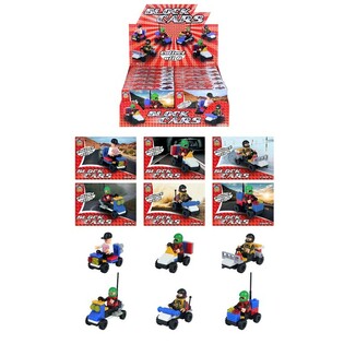 BLOCK CARS &ndash; BOUWSTEEN VOERTUIGEN IN DISPLAY (12st.)