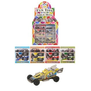 BOUW JE EIGEN 3D RACE AUTO MET FRICTIE MOTOR IN DISPLAY (60st.)