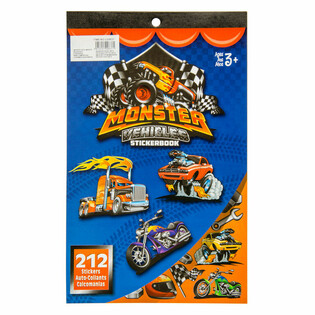 212-DELIGE MONSTER TRUCK STICKERBOEK (12st.)