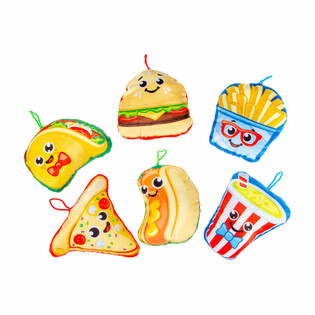 PLUCHE MIX FAST FOOD SNACKS  - 14 Cm.(24st.)