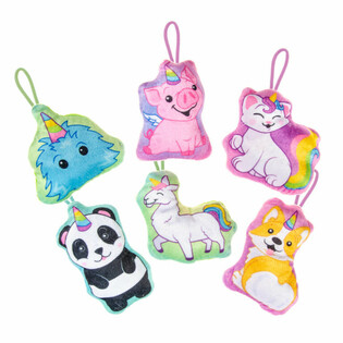 MIX PLUCHE UNICORN ANIMALS - 13.5 Cm. (24st.)