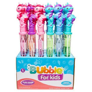 GROTE UNICORN / EENHOORN BUBBLE STAAF 38 Cm. IN DISPLAY (24st.)