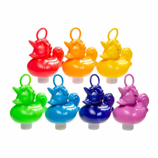 EENDJES VISSEN UNICORN / EENHOORN - MIX KLEUREN - 12 Cm. (21st.)
