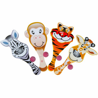 PADDLE BAT BAL SPEL VROLIJKE DIEREN (24st.)