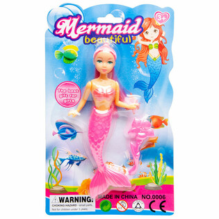 MERMAID ZEEMEERMIN POPJE OP KAART (12st.)