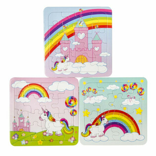 MIX UNICORN / EENHOORN PUZZELS - 14 x 14 Cm. (50st.)