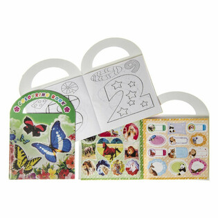 KLEINE MIX KLEURBOEKJE MET STICKERS (12st.)