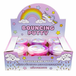 BOUNCING PUTTY - UNICORN / EENHOORN IN DISPLAY (12st.)
