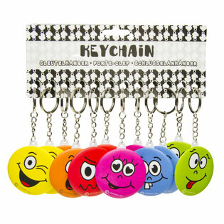 SMILEY SLEUTELHANGERS MET SPIEGEL (48st.)