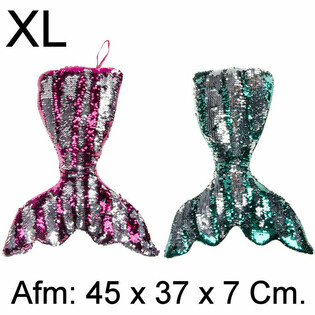 XL PLUCHE ZEEMEERMIN STAART – KUSSEN - 45 CM - MIX KLEUREN (4st.)