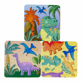 MIX DINOSAURUS PUZZELS - 14 x 14 Cm. (50st.)