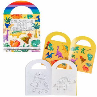 KLEINE - DINOSAURUS - KLEURBOEKJES MET STICKERS (48st.)