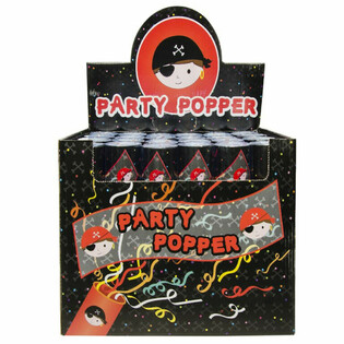 PARTY CONFETTI SHOOTER - PIRAAT - IN DISPLAY (24st.)