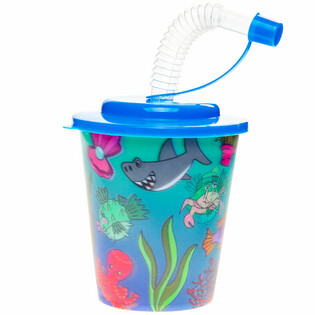 DRINKBEKER / IJSBEKER MET RIETJE &ndash; ZEEDIEREN (12st.)