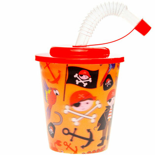 DRINKBEKER / IJSBEKER MET RIETJE &ndash; PIRAAT (12st.)