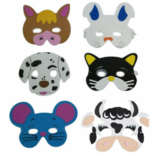 FOAM MASKERS - BOERDERIJ DIEREN (24st.)