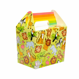 MENUBOX / TRAKTATIEDOOSJE JUNGLE DIEREN 14x10x17 Cm. (12st.)