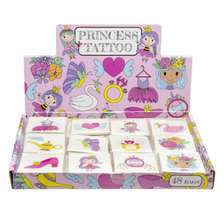 FUN TATTOO’S - MODEL: PRINSES, Elk pakje 12x Tattoo’s (48st.)