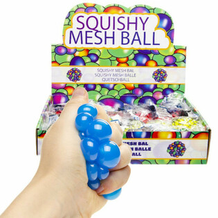SQUISHY BAL - Diameter: 5 CM - MIX FELLE KLEUREN IN DISPLAY (24st.)