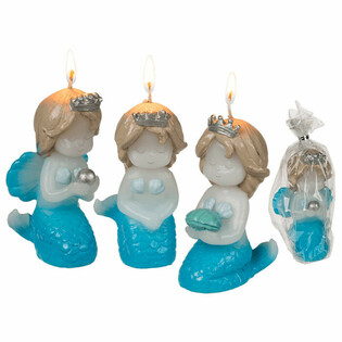 **MEGA GOEDKOOP** ZEEMEERMIN / MERMAID KAARS IN DISPLAY (12st.)