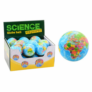 SCIENCE EXPLORER - FOAM WERELDBOL BAL &Oslash;6 CM. IN DISPLAY (18st.)