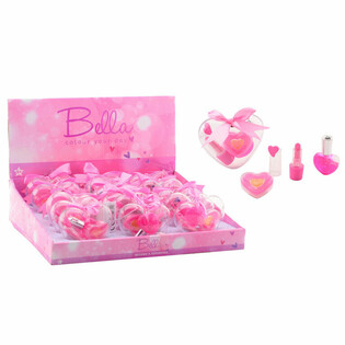 3-DELIGE BELLA KINDER MAKE-UP SET IN HARTVORM IN DISPLAY (18st.)