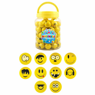 SMILEY FUNNY FACES STUITERBALLEN &Oslash;3.3CM IN POT (72st.)