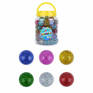 GLITTER STUITERBALLEN &Oslash;3.3CM IN POT (72st.)