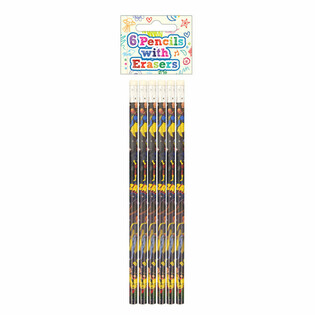 6-DELIGE SUPER HELDEN POTLOOD MET GUM SET - IN DISPLAY (24SETS.)